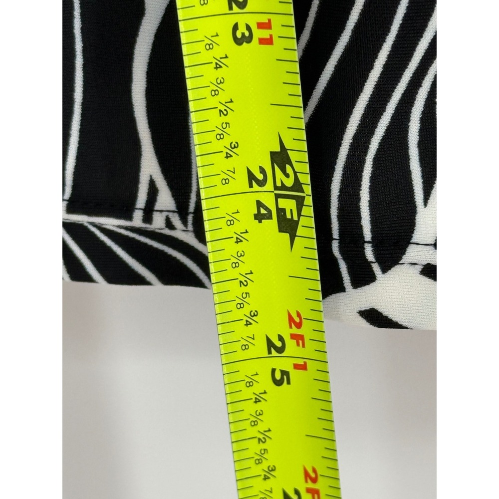 Costa Del Sol Black White‎ Floral Tankini Swim Top Women's Sz 16 Twist Front - Picture 4 of 10